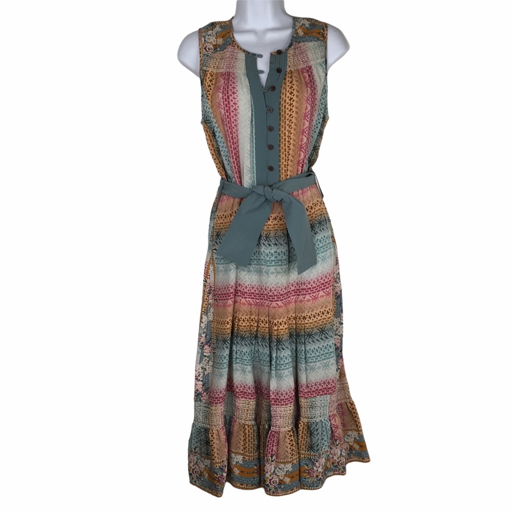 Plenty by Tracy Reese Silk Sleeveless Tie Waist Dress Size 2 NWT
